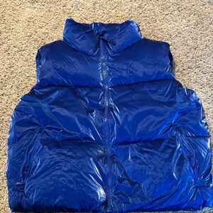 Old navy size small blue metallic vest
